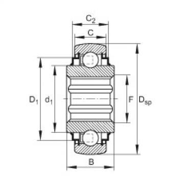 Self-aligning deep groove ball bearings - SK104-207-KRR-B-L402/70-AH12