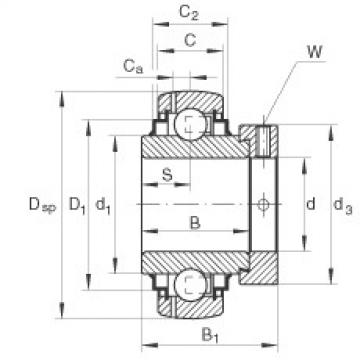 Radial insert ball bearings - GE30-XL-KRR-B-FA164