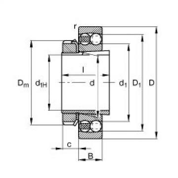 Self-aligning ball bearings - 1222-K-M-C3 + H222