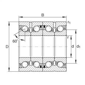 Axial angular contact ball bearings - ZKLN3572-2RS-2AP-XL