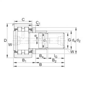 Stud type track rollers - PWKRE40-2RS