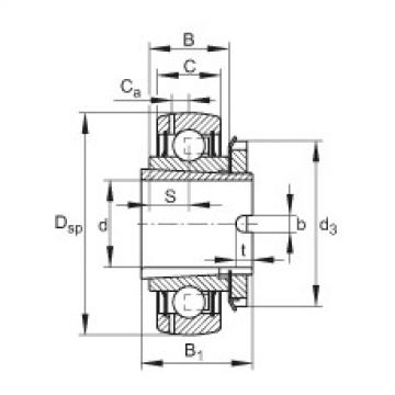 Radial insert ball bearings - GSH30-XL-2RSR-B