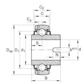 Radial insert ball bearings - GLE25-XL-KRR-B