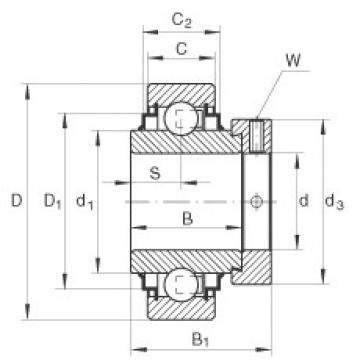 Radial insert ball bearings - E30-XL-KRR