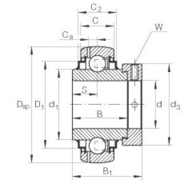 Radial insert ball bearings - E25-XL-KRR-B