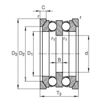 Axial deep groove ball bearings - 54214 + U214