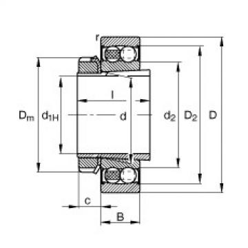 Self-aligning ball bearings - 2208-K-2RS-TVH-C3 + H308