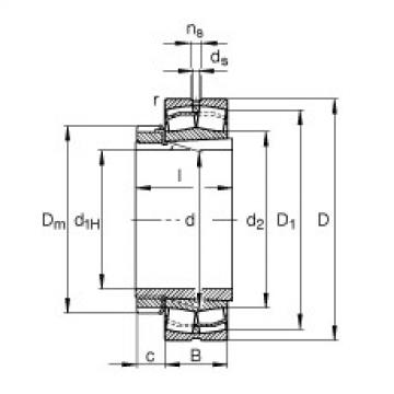 Spherical roller bearings - 21307-E1-XL-K-TVPB + H307