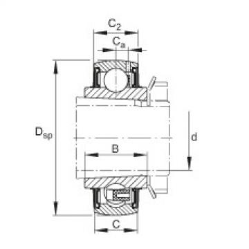 Radial insert ball bearings - UK205