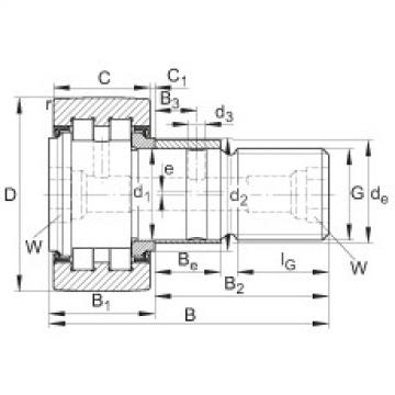 Stud type track rollers - PWKRE62-2RS