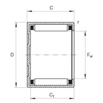 Drawn cup needle roller bearings with closed end - BK2516