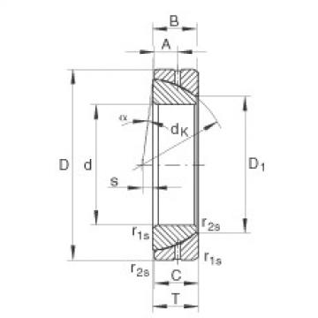 Angular contact spherical plain bearings - GE100-SX