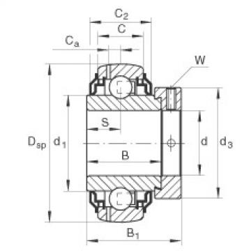 Radial insert ball bearings - GE25-XL-KRR-B-2C