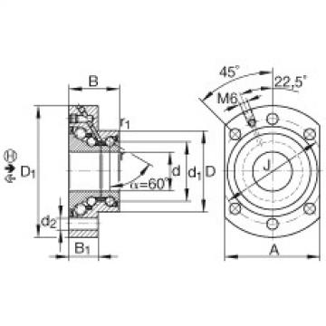 Angular contact ball bearing units - DKLFA2590-2RS