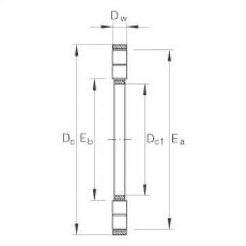 Axial cylindrical roller and cage assembly - K89306-TV