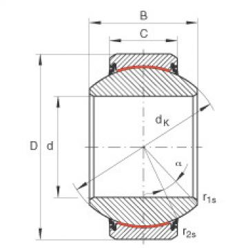 Radial spherical plain bearings - GE100-FW-2RS