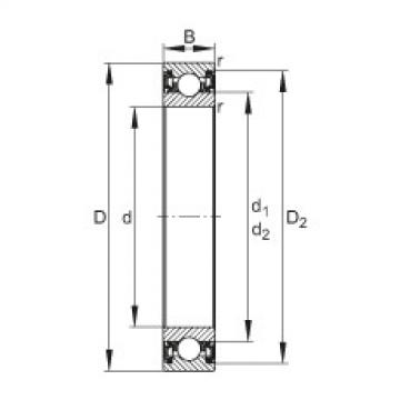 Deep groove ball bearings - 61810-2RZ-Y