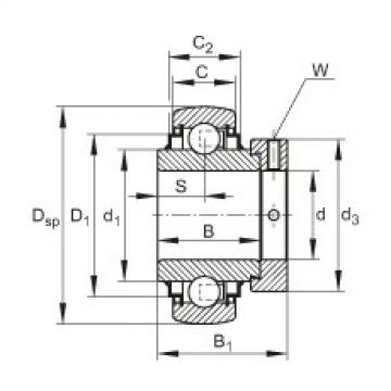 Radial insert ball bearings - NE50-XL-KRR-B