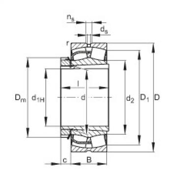 Spherical roller bearings - 22248-BE-XL-K + H3148X