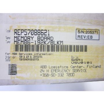 ABB Stromberg MEM86-192K/BLKM Memory Board 57288531