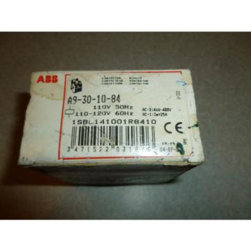 ABB, Contactor,  A9-30-10-84, Motor Control, 110-120 Volt, New in Box, NIB