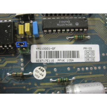 ABB YM110001-SF PROCESSOR BOARD ABB PFVK 105A  YM110001SF