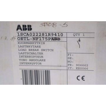 NEW ABB 1SCA022281R9410 LOAD BREAK SWITCH