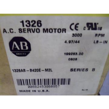 ALLEN BRADLEY 1326AB-B420E-M2L SER. B AC SERVO MOTOR 1.09 KW 3000RPM*NEW IN BOX*