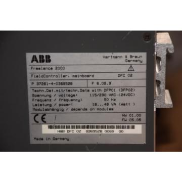 ABB FREELANCE 2000 FIELDCONTROLLER MINBOARD P 37261-4-0369528 3726140369528