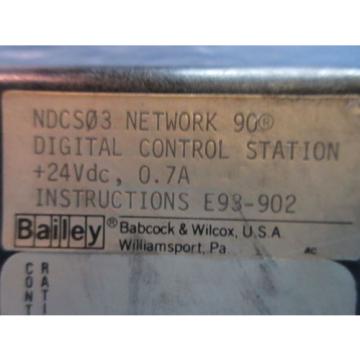 Bailey NDCS03 Network 90 Digital Control Station 24Vdc 6634045J1 ABB infi-90