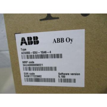 ABB ACS355-03U-15A6-4 VARIABLE FREQUENCY DRIVE *FACTORY SEALED*