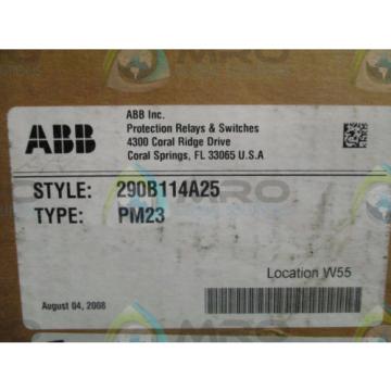 ABB 290B114A25 PILOT WIRE MONITORING REL PM-23 *NEW IN BOX*