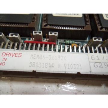 ABB MEM86-3X192K MEMORY BOARD *USED*