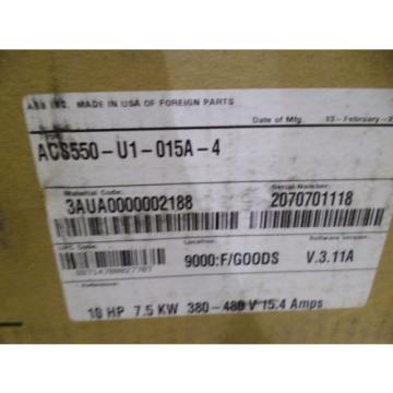 ABB ACS550-U1-015A-4 DRIVE 10 HP *NEW IN BOX*