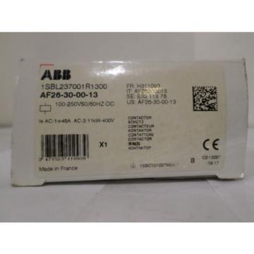 ABB 1SBL237001R1300 AF26-30-00-13 CONTACTOR 100-250V50 *NEW IN BOX*