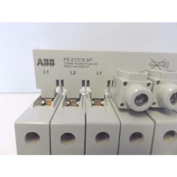 ABB S202U-K10A, K2A, K6A 2-pole 240V Circuit Breaker w/ABB PS 2/12/16 BP Busbar