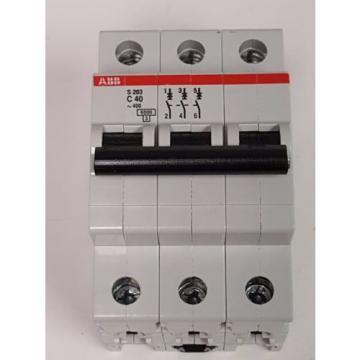 ABB  S203-C40  Circuit Breaker Thermal Mag, 3 Pole, 40A