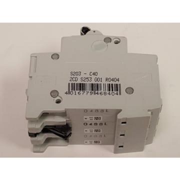 ABB  S203-C40  Circuit Breaker Thermal Mag, 3 Pole, 40A