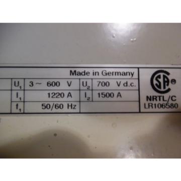 ABB DCS 600 (1400HP) DC MOTOR DRIVE TYPE:DCS601-1500-61-15000A0 PH:3 600VAC USED