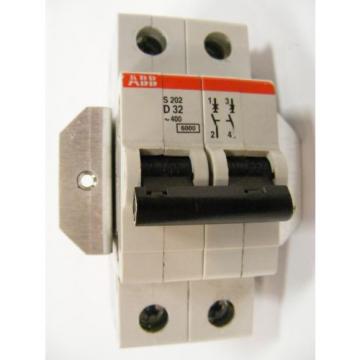 ALLEN BRADLEY ABB S202-D32 2 POLE CIRCUIT BREAKER 2CD S252 001 R0321 POWER