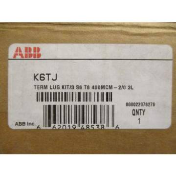 ABB Terminal Lug Kit K6TJ 3P 400MCM-2/0 3L New Surplus