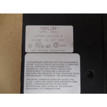 ABB Taylor Electric Module 24VDC 6240BP10421B-F IC660EBD022 w. 6240BP10431B-B