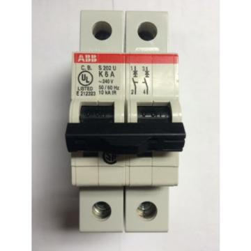 ABB S202U-K6A 2-Pole Circuit Breaker 6A DIN Mount