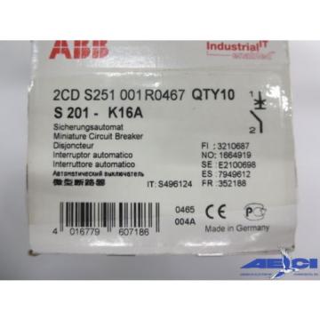 ABB S201K16A CIRCUIT BREAKER (BOX OF 10)