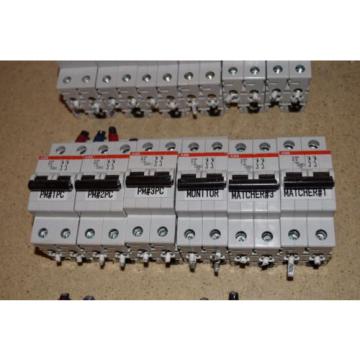 @@ ABB CIRCUIT BREAKERS S202 C3 (4), C10 (7), C2 (1), C6 (3),D6 (3) - LOT OF 18