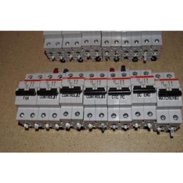 @@ ABB CIRCUIT BREAKERS S202 C3 (4), C10 (7), C2 (1), C6 (3),D6 (3) - LOT OF 18