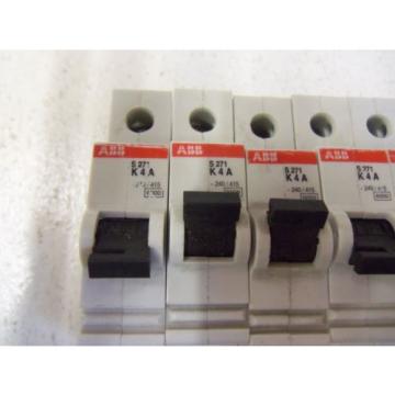 LOT OF 9 ABB CIRCUIT BREAKER S271-K4A *USED*