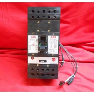 Load tested  ABB D132529  400AMP Circuit Breaker  3-P, 600VAC, Type JS W/AUX.