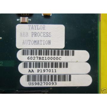 ABB Taylor 6027BZ10000 Rev C 125P2980-1 Disk Control Module PLC 6027BZ10000C