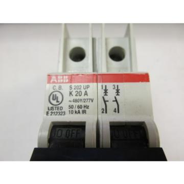 ABB Circuit Breaker Cat# S202-UP K20A ... 20A ... 480Y/277V .. 2P .. UA-22B